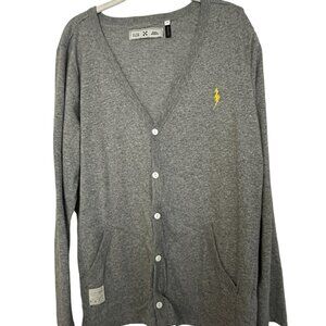 Five Four Mike McNairy gray cardigan cotton blend mens Size L